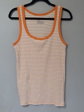 GAP White Tank with Orange Stripes